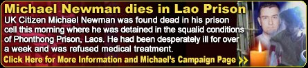  UK Citizen Michael Newman dies in Lao Prison.